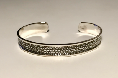 Sterling Silver Cuff Dimpled